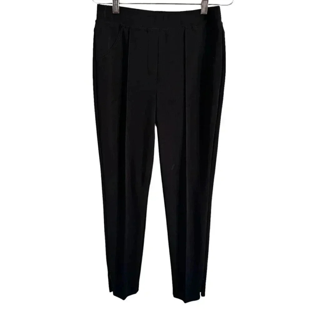 joseph ribkoff pants women's size 8 riding pants black zip ankle zips